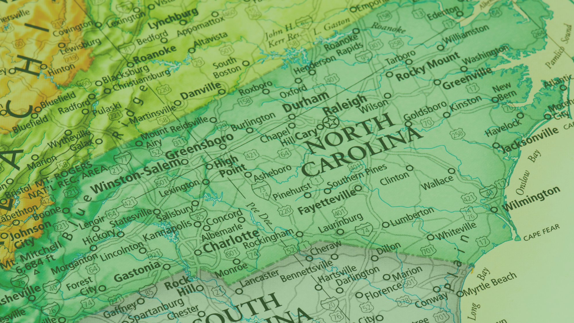 North Carolina map for geotarget campaign blog
